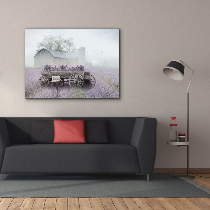 "Epic Graffiti" Lavender Wagon "par Lori Deiter, art mural sur toile, 54 po x 40 po