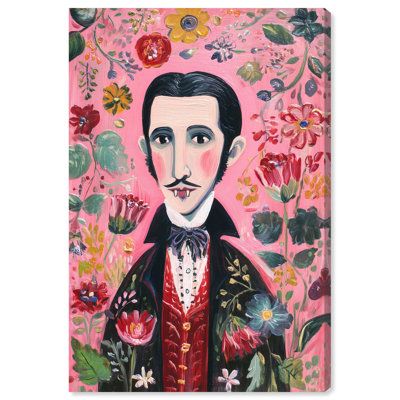Vampire dans le parterre de fleurs, impression sur toile d'Halloween par Art Remedy, 10 x 15