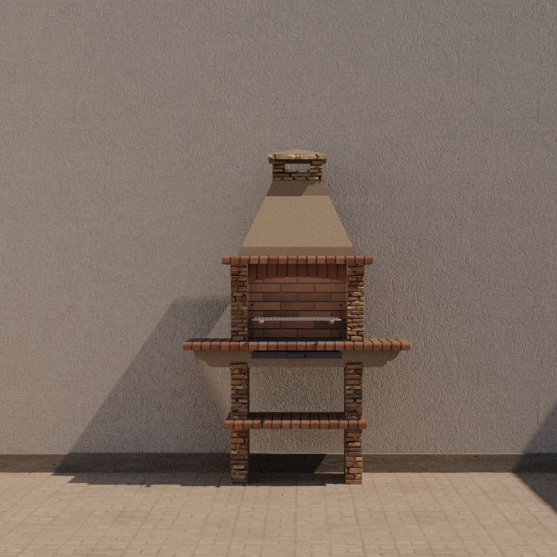 Mediterrani Masonry BBQ - Charcoal, Beige