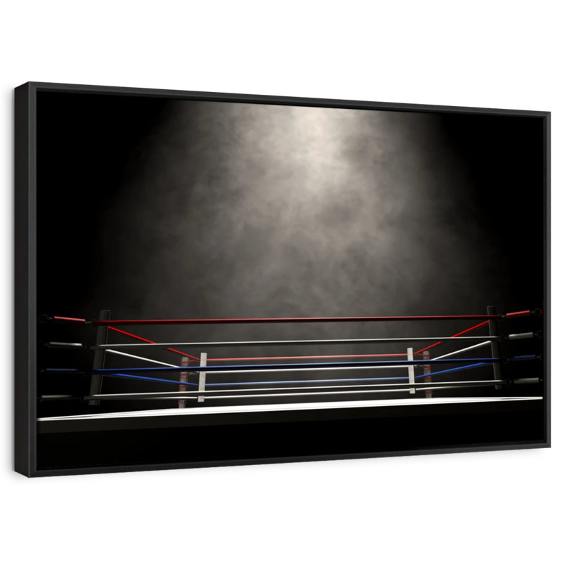 "Art de l'anneau de boxe foncé", H 9 po x l 13 po