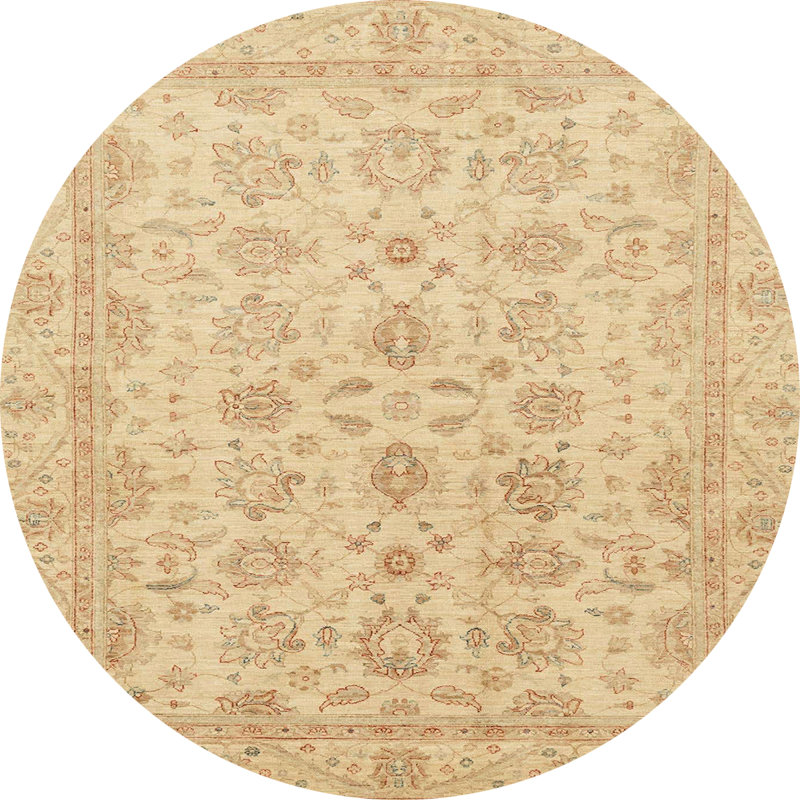 Abstract Indoor Rug, Round 7'