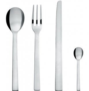 Santiago 24 Piece Cutlery Set, Service for 6, Silver Polish