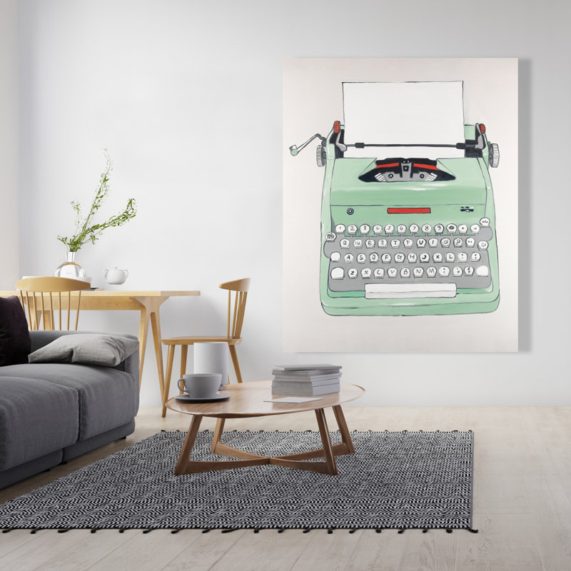 Toile «Mint Typewriter» | Décoration intérieure unique