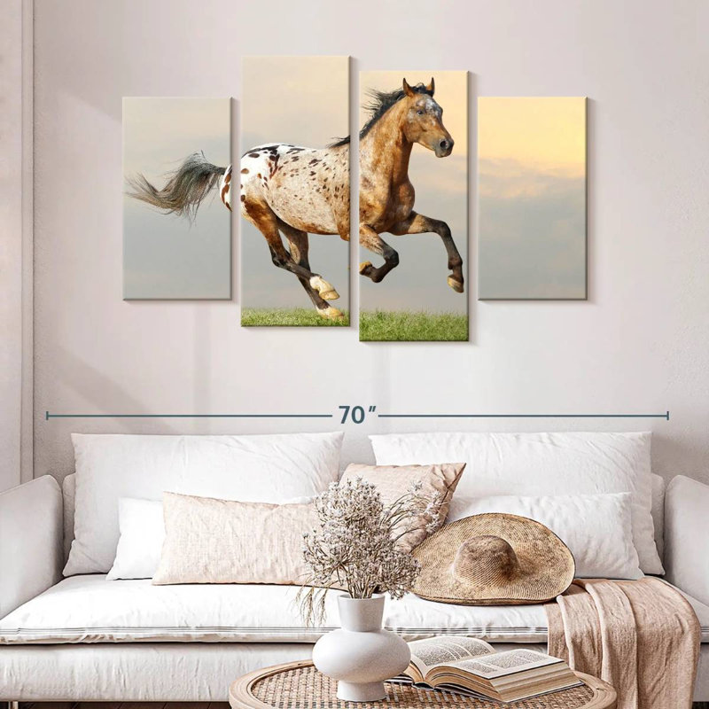 Étalon majestueux Appaloosa, H 32 po x l 52 po