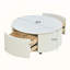 Table basse ronde moderne mobile avec roulettes-1175816594