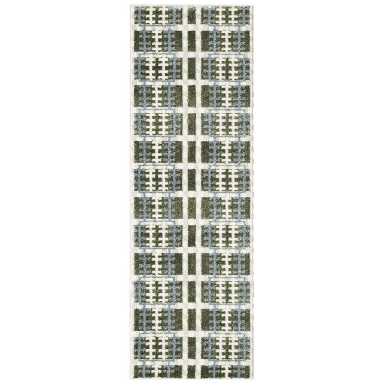 James Blue Green Modern Indoor Rug
