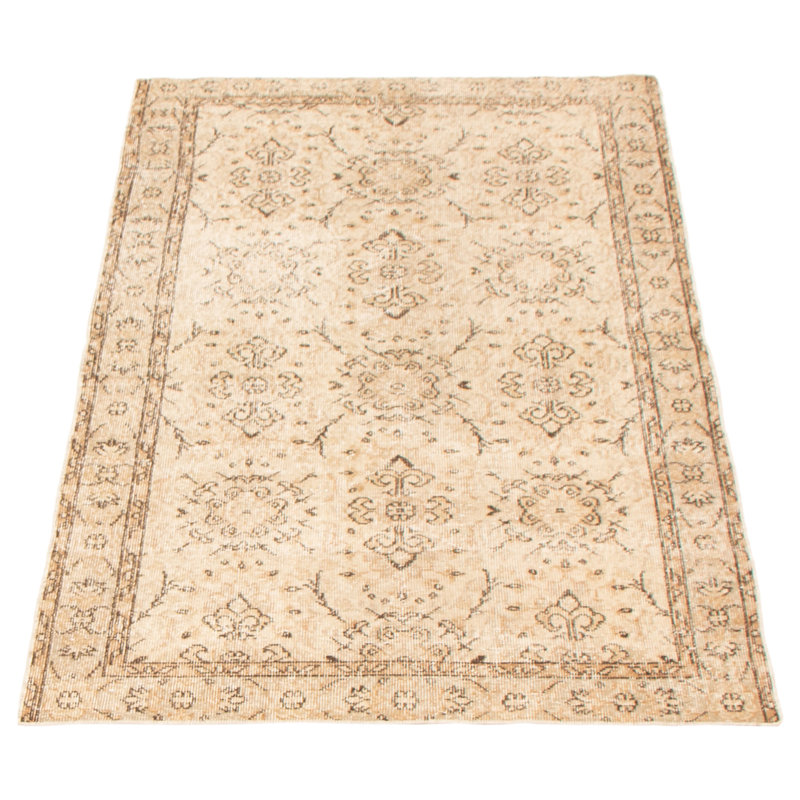 Tapis kaki clair rétro Vincente 3 pi 11 po x 6 pi 8 po