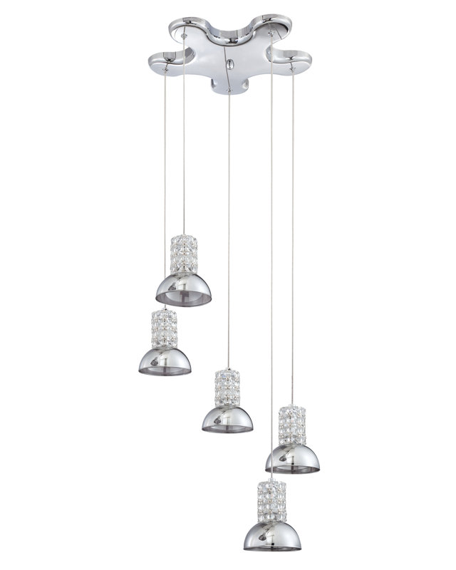 Luminaire suspendu dôme 5 lumières grappe Millenium