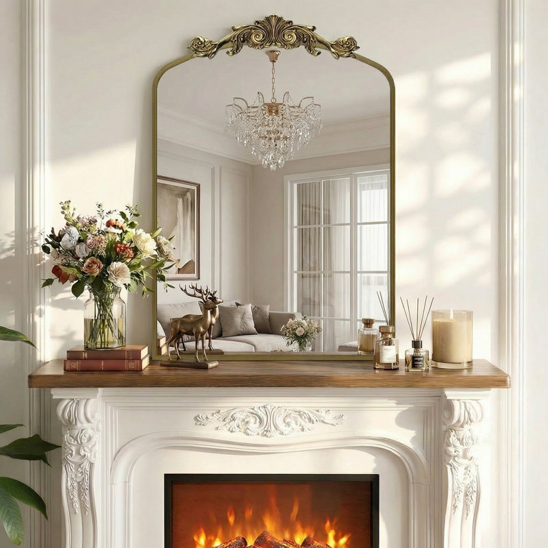 Miroir d'appoint Lunara, Doré, 36 po x 24 po