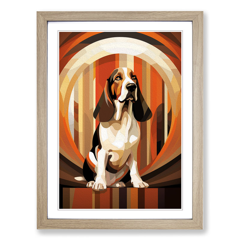 Single Picture Frame Print on Wood, 46cm H x 34cm W, Oak Framed