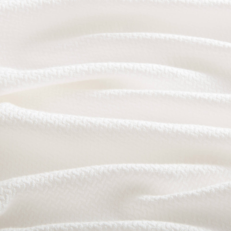 1 PC Twin Blanket, Micro- herringbone White