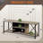 TV Stand up to 65 Inch TV, 55" Entertainment Center, Industrial TV Console with Open Storage Shelf-879999761