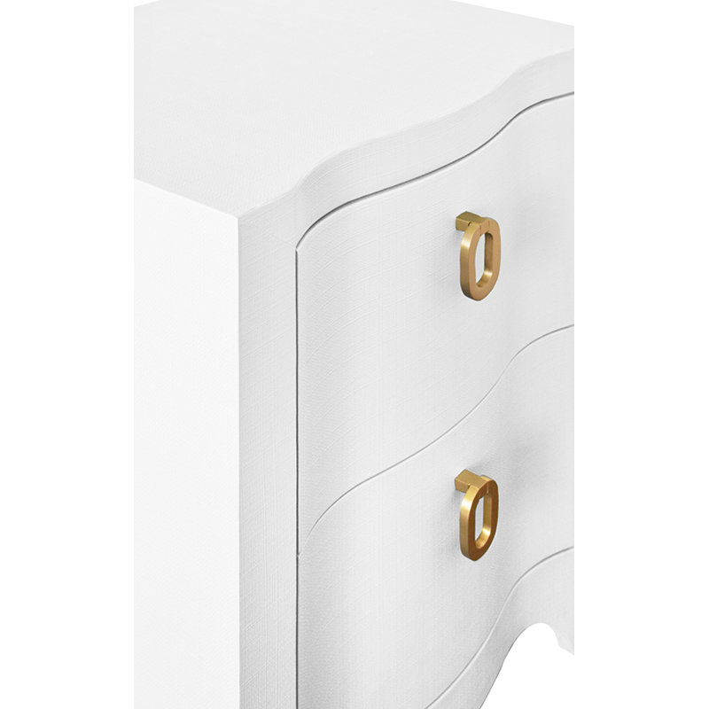 Helena Solid Wood End Table, White