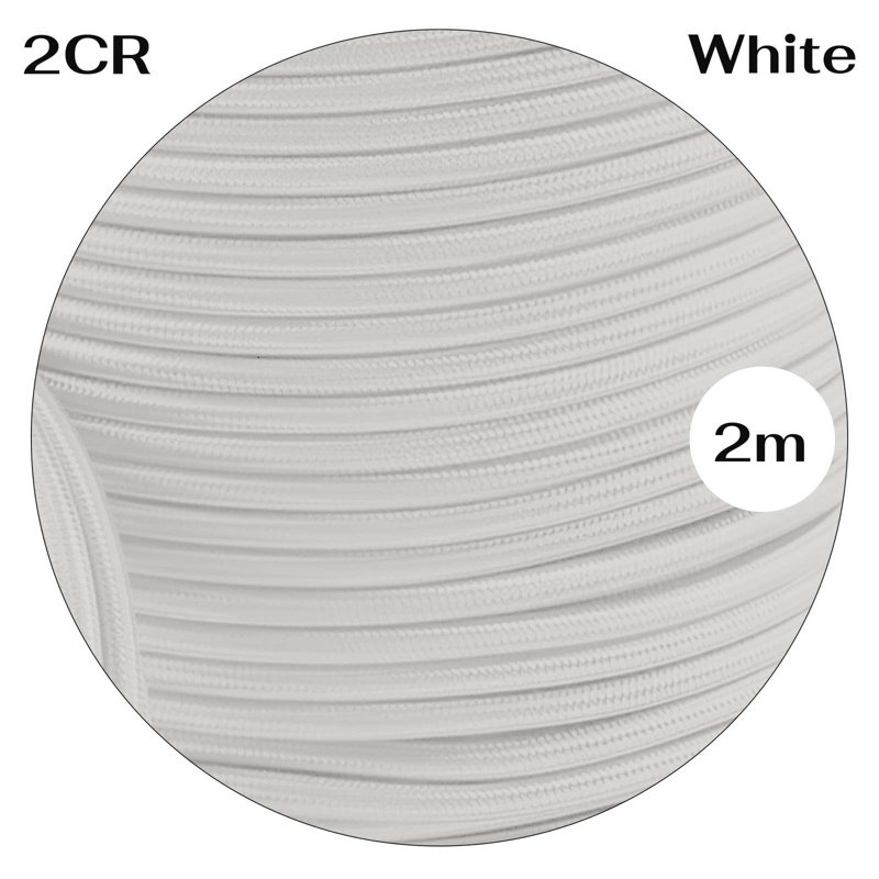Stefaan 2Core Round Fabric, Vintage Style Italian Braided 0.75Mm Flexible Lighting Electrical for UK Lighting Cable