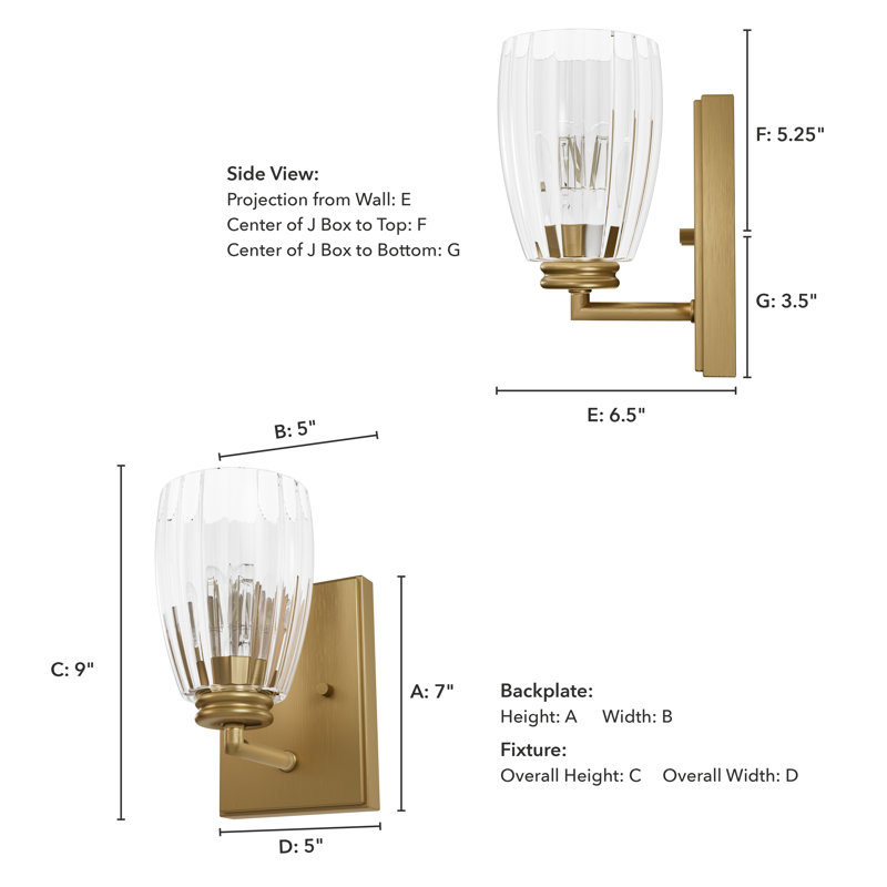 Jasmine Roth Armed Sconce