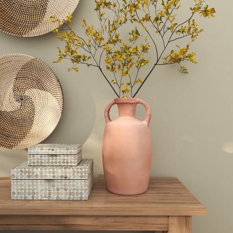 Moanne 16.45'' Terracotta Table Vase