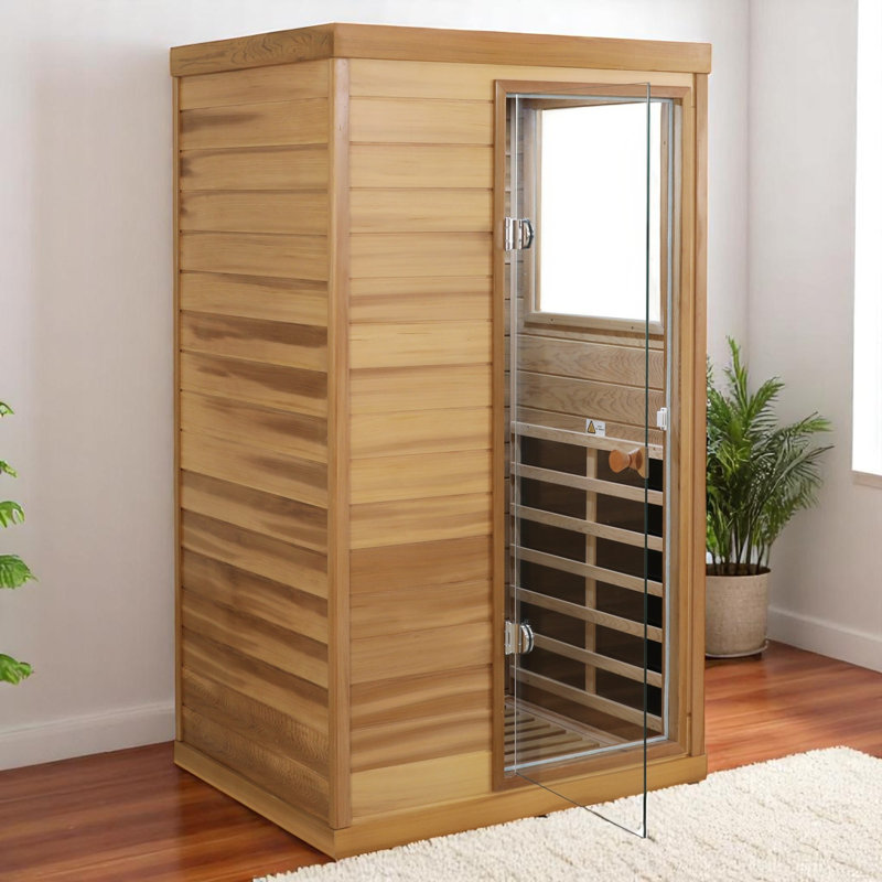 Far Infrared Sauna With 2 Bluetooth Speakers And 1 LED Reading Light For Indoor Use, Right