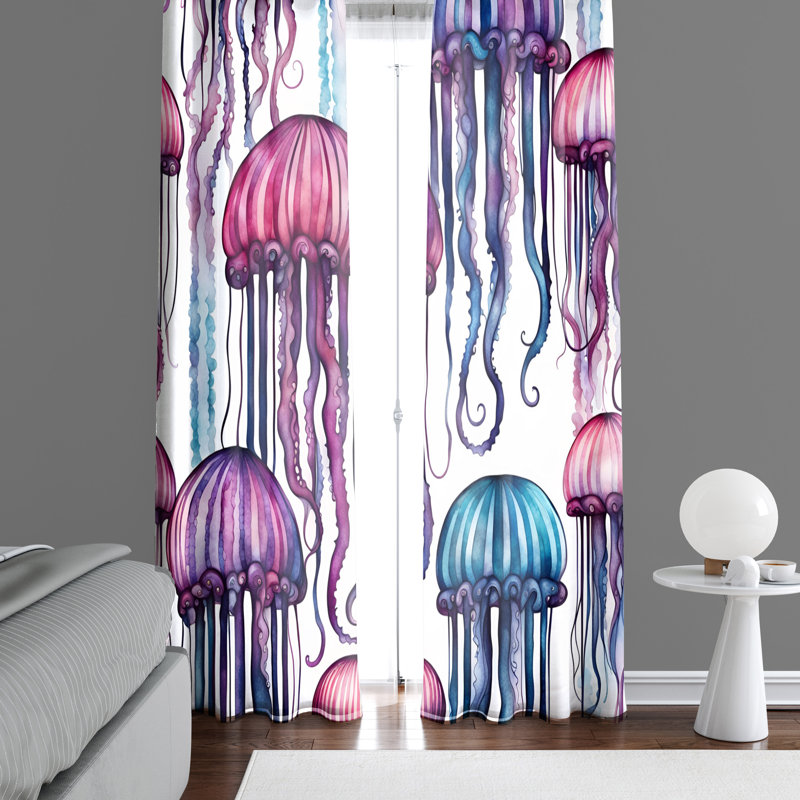 Paire de rideaux semi-transparents en polyester Dyuti, L 20 po x L 61 po