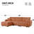 110" Modular Sectional Sofa, L Shape With Extra-Large Seat, Pull-Line Design, Movable Ottoman, High Density Foam, Free Combination, Sturdy Metal&Wood Frame, Boucle Fabric-307126535