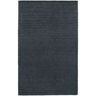 Tapis bleu marine en laine touffeté à la main Nala