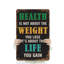 «Health Is Not About The Poids You Lose But About The Life You Gain», enseigne en aluminium 18 x 24 po de style rétro-119478957
