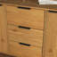 Buffet 47,2 po, cuisine avec rangement généreux, 3 tiroirs et 2 portes, couleur bois naturel, stable et armoire et finition, feutré