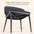Dining Chairs Set of 2 Modern Soft Linen Farmhouse Dining Room Chair, Black-38812766