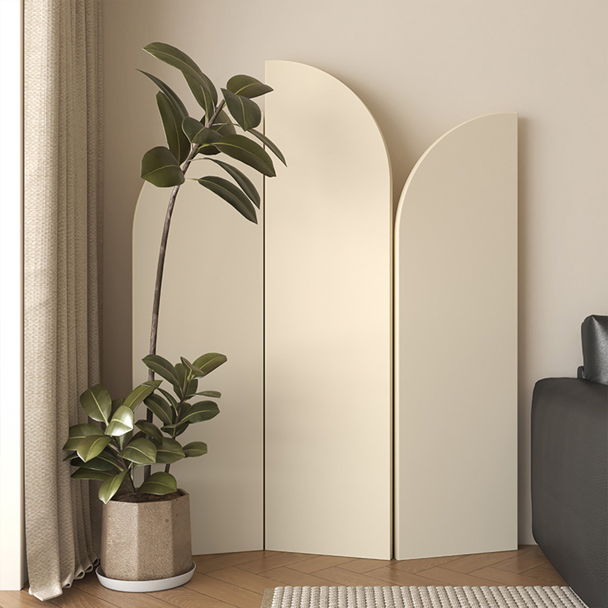 Hokku Designs Simple Modern White Solid Wood Screen - Wayfair Canada