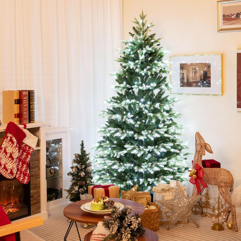 Lighted Artificial Pine Christmas Tree