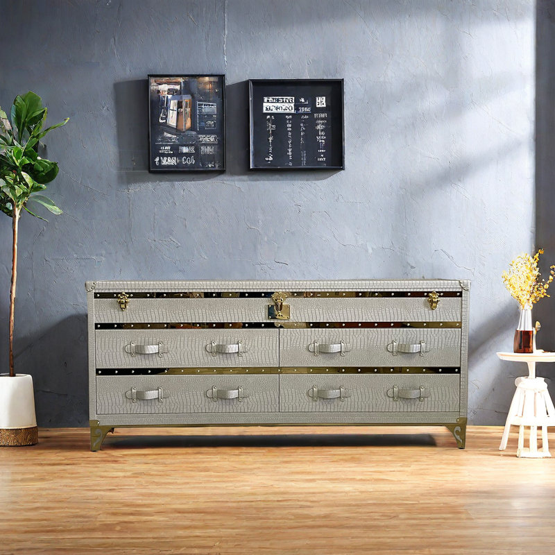 Buffet en cuir effet crocodile 71,25 po