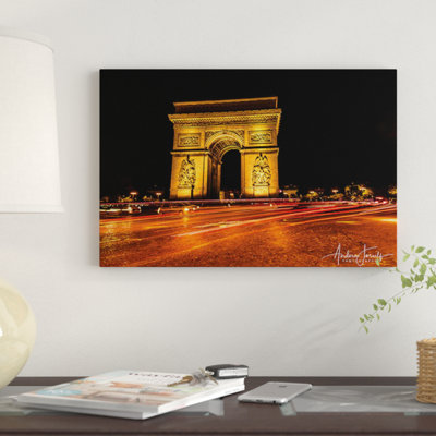 'Night In Paris'  by Anders Jorulf Graphic Art Print on Wrapped Canvas