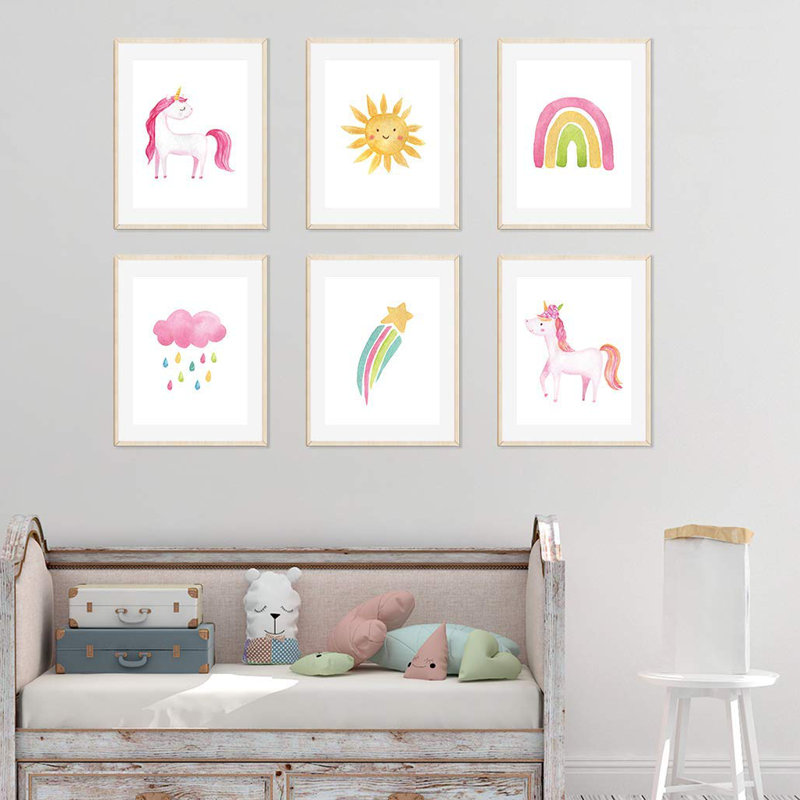 Darleene Fun Unicorn Rainbow Sun