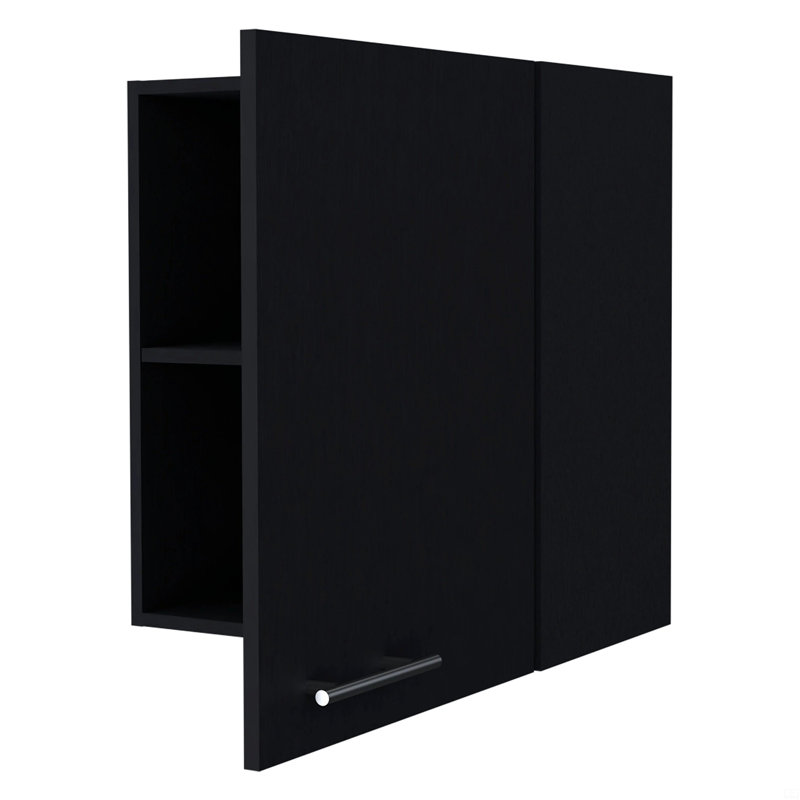 Armoire murale avec 1 porte, Black