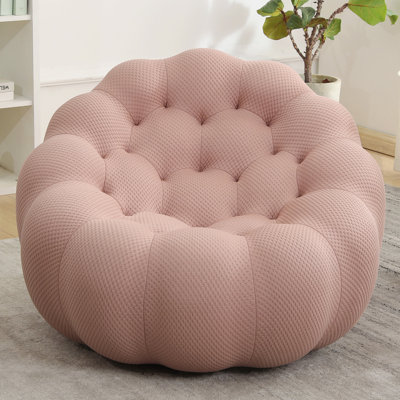 Anwick Bean Bags, 36.6-inch Modern Bean Bags, Lazy Floor Bean Bags, Mesh Upholstered Bean Bags, 3d Honeycomb Curved Bean Bags, Suitable For Living Roo by 17 Stories