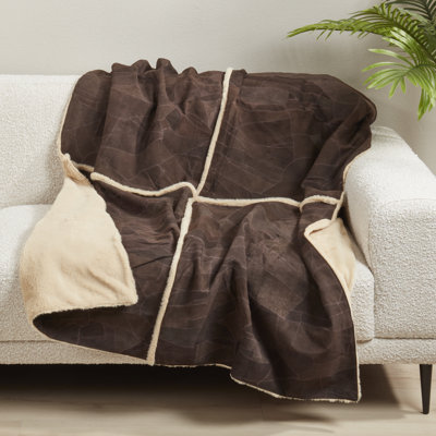Jeté en cuir Artisan Patchwork