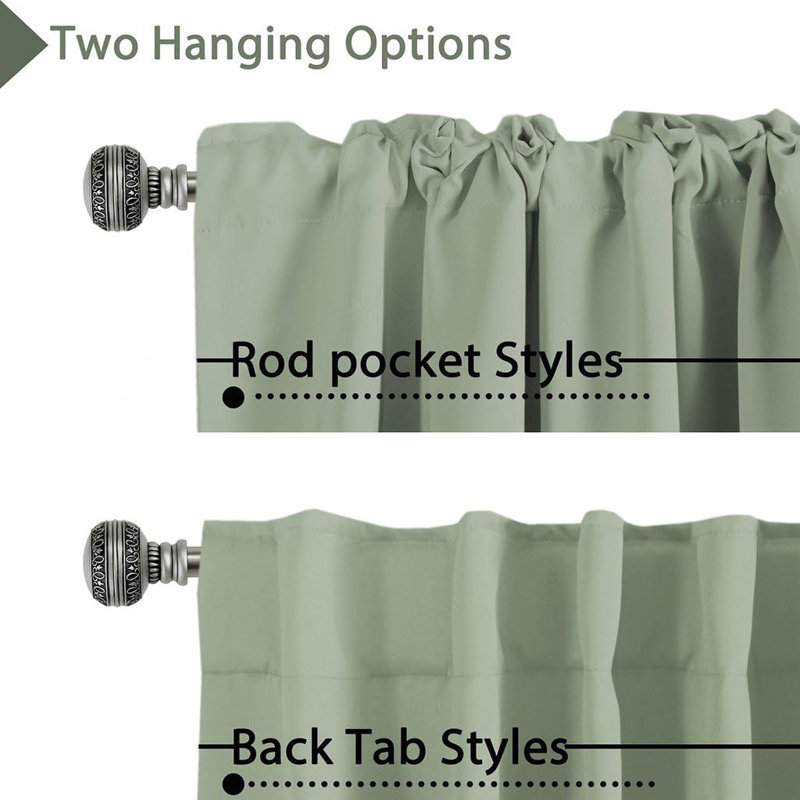 Curtains Thermal Insulated Window Treatment Panels Room Darkening Drapes for Living Room Back Tab/Rod Pocket Bedroom Draperies 2 Panels