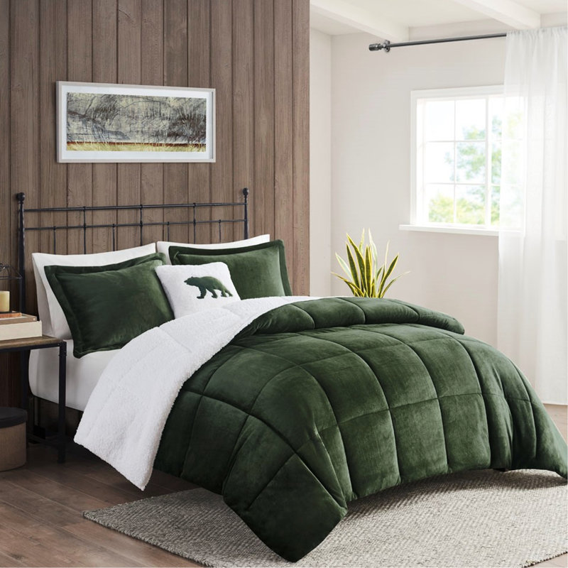 + Édredon avec, 1 grand édredon, 2 taies décoratives assorties et un coussin décoratif,