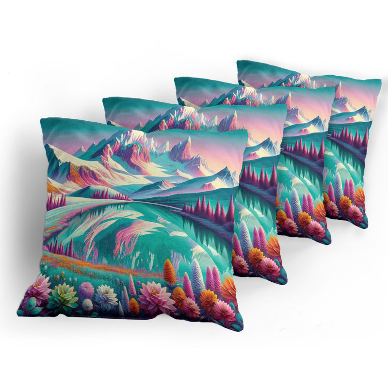 Fabric Reversible Throw Pillow, 18"H x 18"W