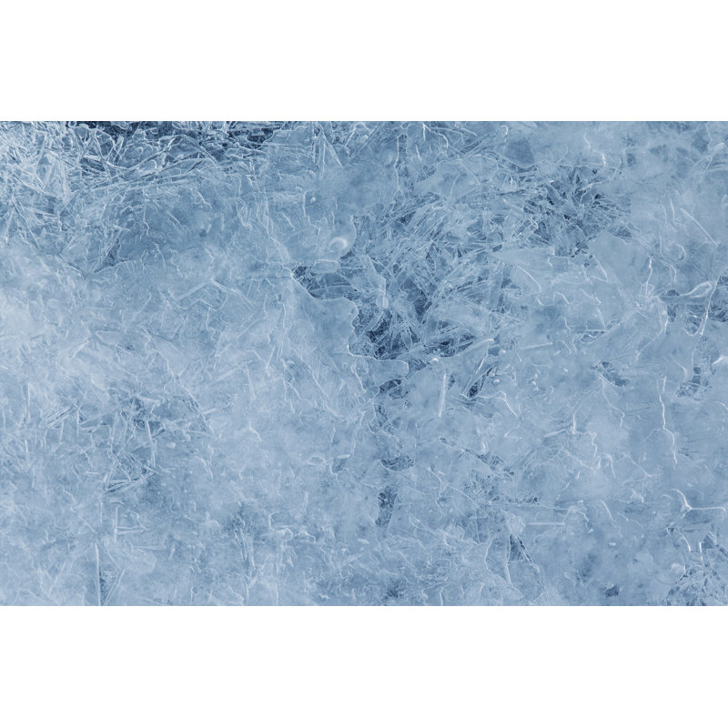 Blue Ice Texture by V_zaitsev - Wrapped Canvas Print, 30cm H x 46cm W x 3.8cm D