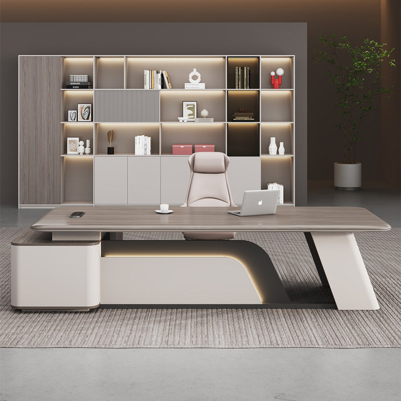 Bureau de direction en L 70,87 po,  H 29,53 po x l 70,87 po x P 62,99 po