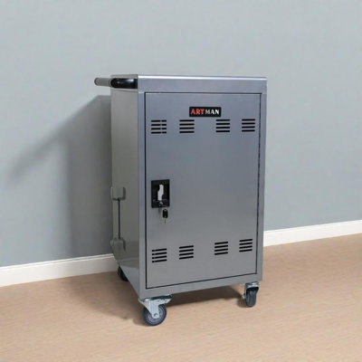 Station de chargement mobile pour tablettes et ordinateurs portables, capacité de 32 baies