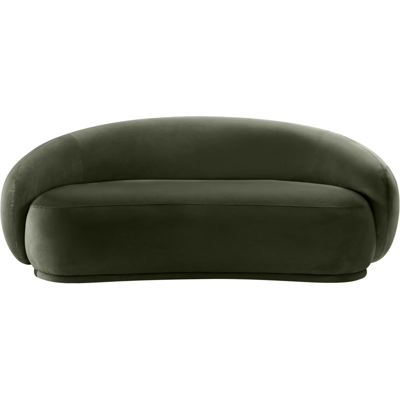 Causeuse en velours Emery, Velours vert