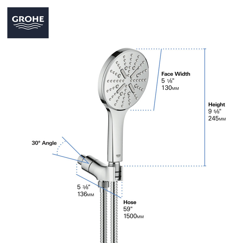 Smartactive Thermostatic Shower Faucet with DreamSpray Technology, Starlight Chrome