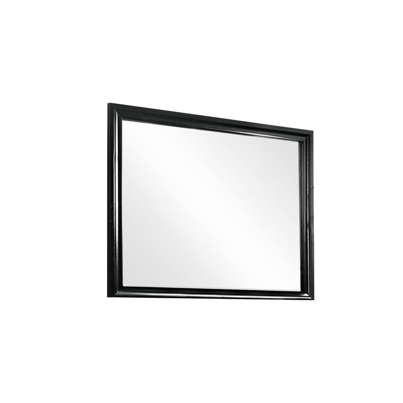 Miroir contemporain l 46,9 ", noir
