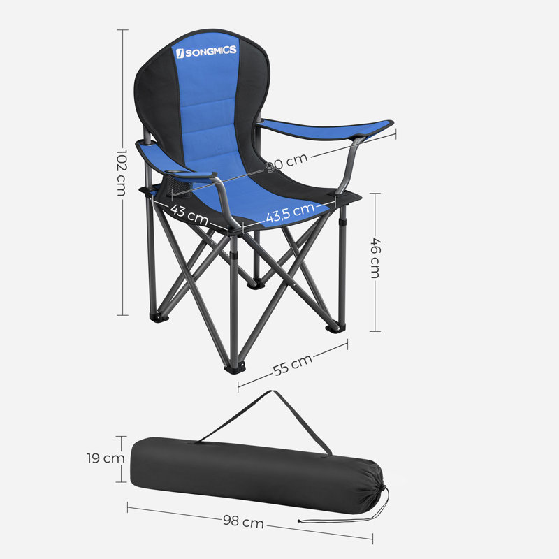 Renitta Folding Camping Chair, Blue/Black