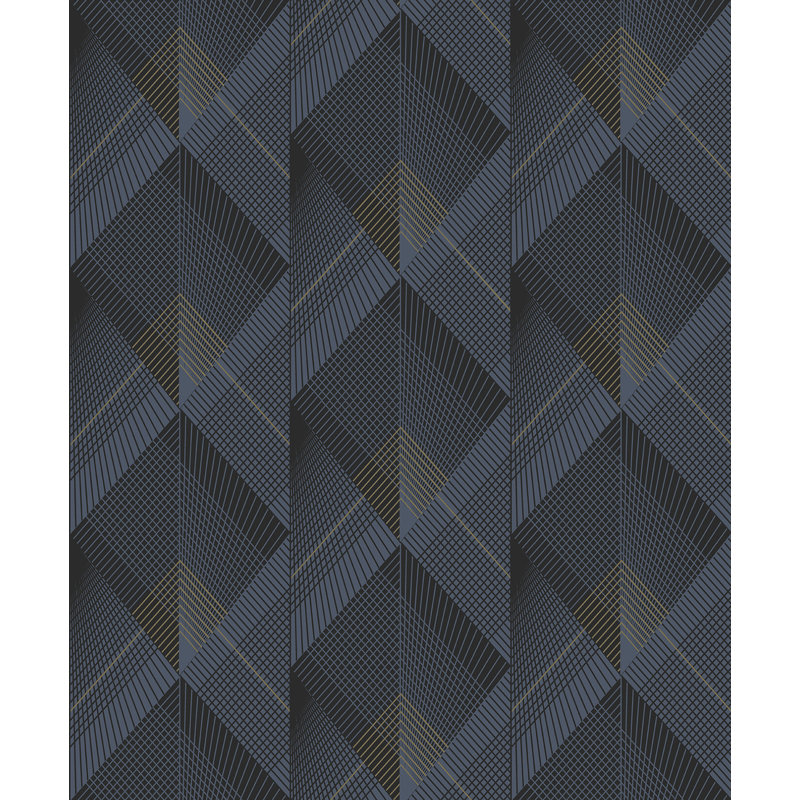  Rouleau de papier peint L 33 pi x l 20,9 po Fanning Diamonds, Blanc