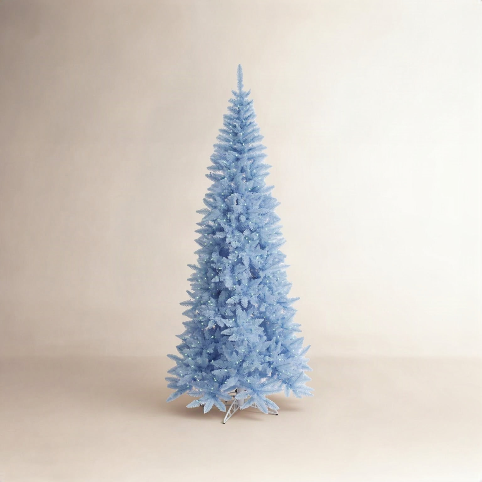 Sky Blue Fir Lighted Artificial Fir Christmas Tree, 7.5' H