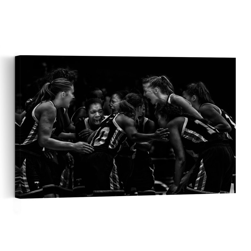 Team Huddle Intensity Contemporary Wall Art Print 1 Piece Wrapped Canvas Wall Art, 40.64cm H x 60.96cm W
