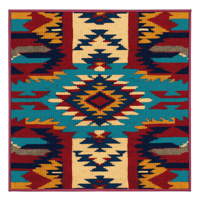  Tapis lavable d'inspiration Navajo