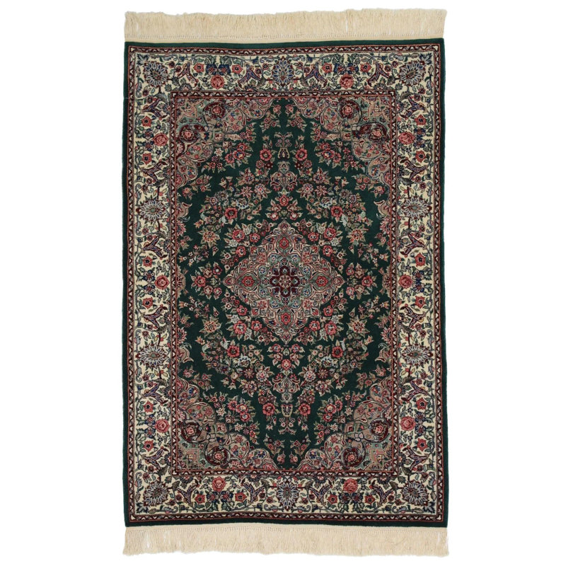 Canvello Hand Made Traditional Medallion Sino Tabriz Rug - 4'0'' X 6'0''